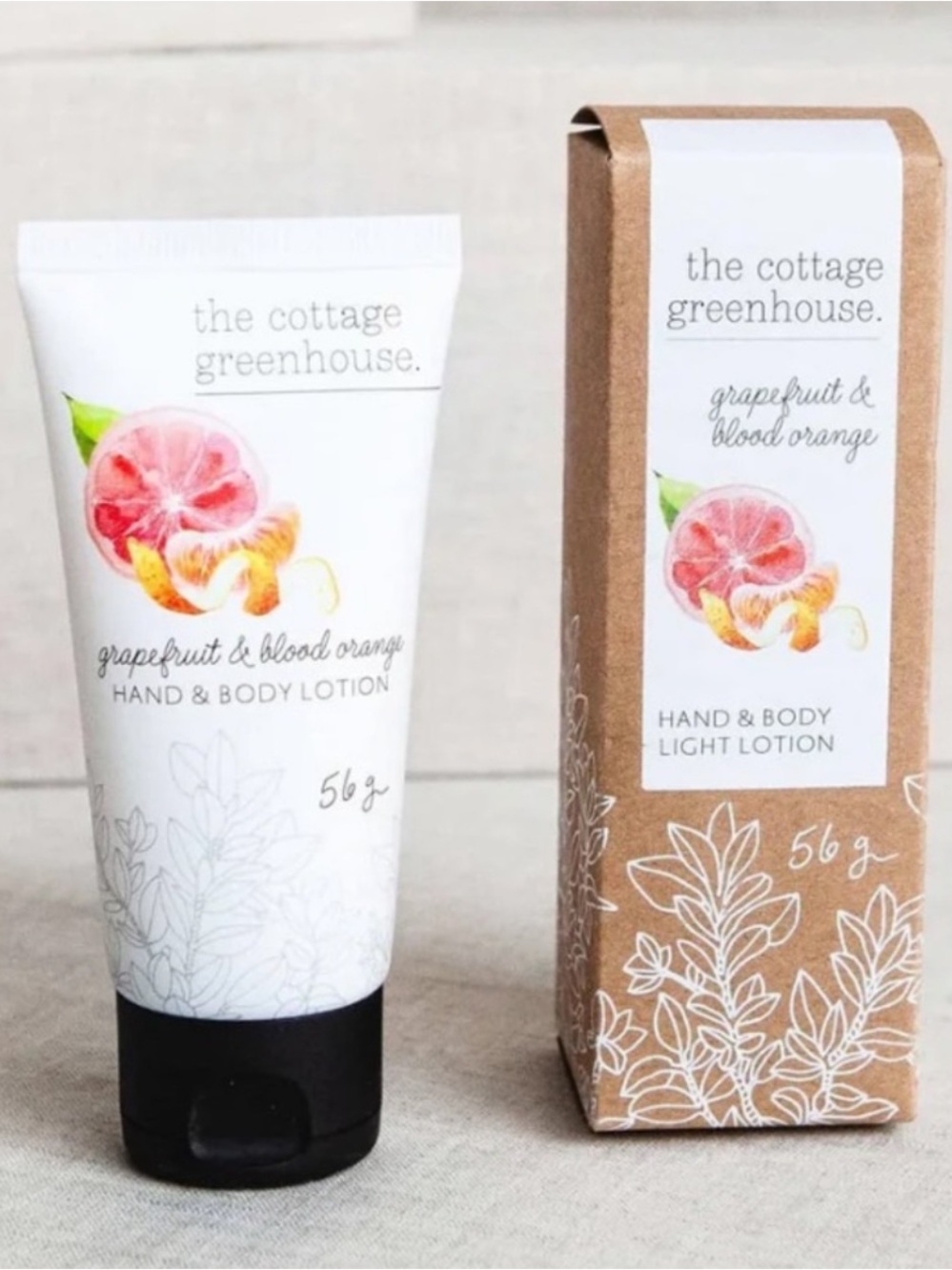 THE COTTAGE GREENHOUSE GRAPEFRUIT & BLOOD ORANGE TRAVEL SIZE HAND & BODY LOTION